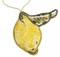 4" Beaded Lemon Ornament, Yellow Lemon Tree Decoration, Christmas Decor, India